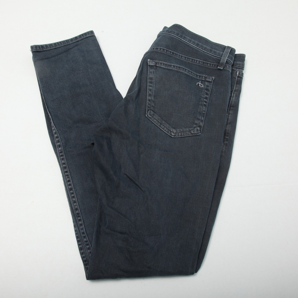 Rag & Bone Men's Fit 2 Slim Jeans Size 31 Dark Gray Wash Button Fly Denim